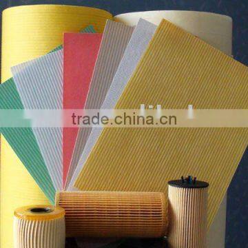 Wood pulp corrugation air filter paper for car