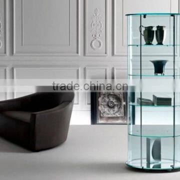 BSL Contemporary display case glass stainless steel illuminated