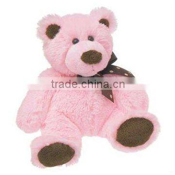 10" lovely and cute plush pink teddy bear