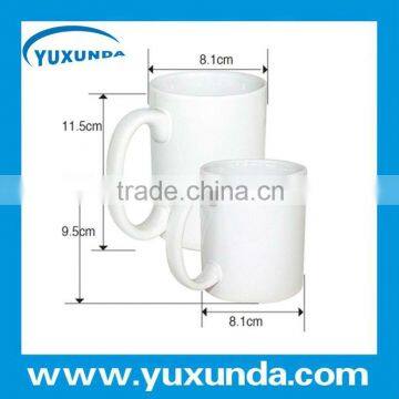 11 OZ white ceramic coating mug for sublimation