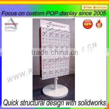 Spinning Floor Battery Display Rack Metal&wood Customized Design photo-5
