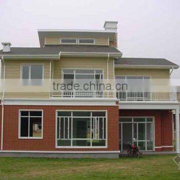 cheap and light steel structure flat roof prefab villa house