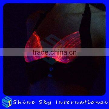 Newest Design Best-Selling Sexy Bra Optic Fiber Led Bra