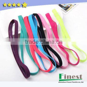 1-2cm non slip silicone jacquard elastic printed athletic headband