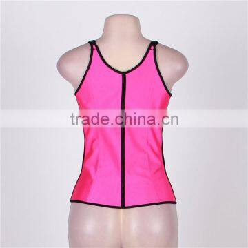 High Quality Ready Stock 4 Colors Full Size 4 Steel Boned Latex Corset Waist Trainer Vest photo-2