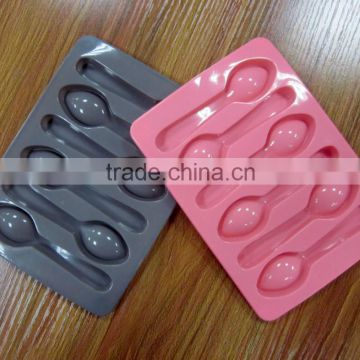 hot and popular eco-friendly spoon shape silicone ice cube tray