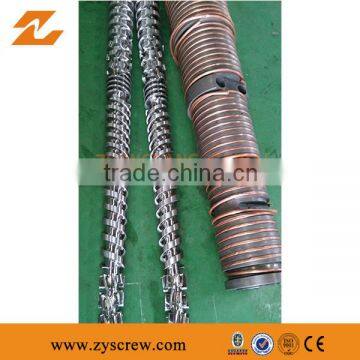 Plastic Extruder conical twin screw barrel/Double screw for extruder