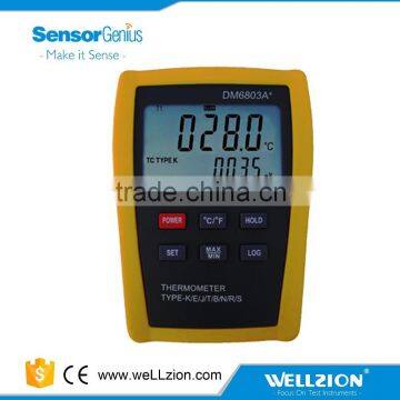 DM6803A+,digital lcd thermometer,Support R/S/B/E/K/J/T/N Types