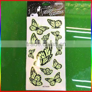 custom glow in the dark temporary tattoo stickers