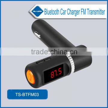 Factory supply, Bluetooth Car Kit FM Transmitter Handsfree MP3 Player USB Charger to Smartphone