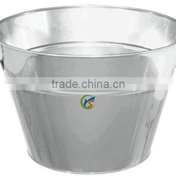 Silver Metal Party Drink Tub with Handle