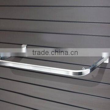 China factory shop chrome slatwall clothing hanging rail