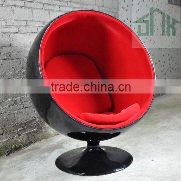 fabric cushion/(0.6MM)aluminum,fiberglass shell Material and Modern Appearance egg ball chair