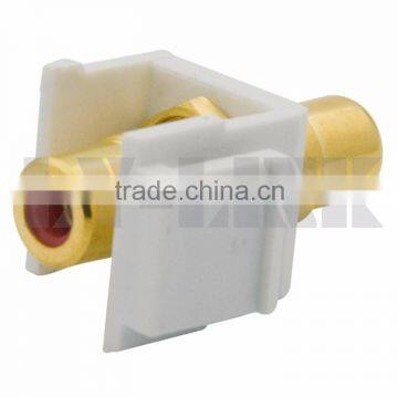 Keystone RCA AV Connector With Red Inner Color