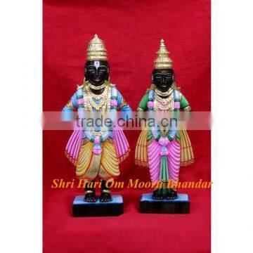 marble vitthal rukmani statue