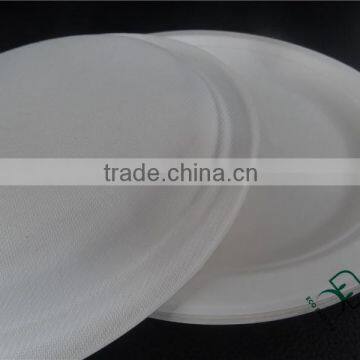 Round White Food Grade Paper Pulp Plate photo-2
