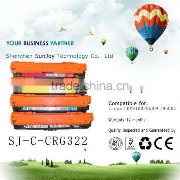 CRG322 high quality products color toner cartridge for LASERSHOT LBP9100 Cdn9500C