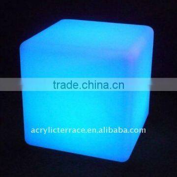 Colorful Acrylic LED Light Cube/Pink Acrylic LED Light Decoration Products