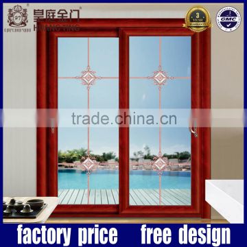 aluminum double leaf soundproof interior sliding door