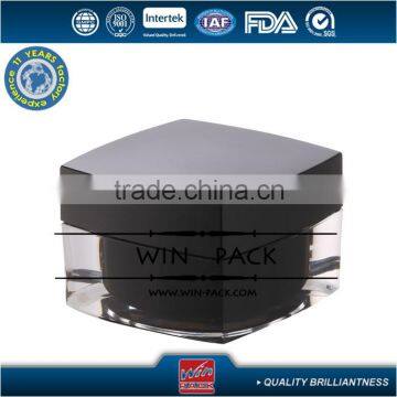 50g Green Color Top Material Square Plastic Jar, Acrylic Cream Bottle,with Shiny Silver Cap photo-4