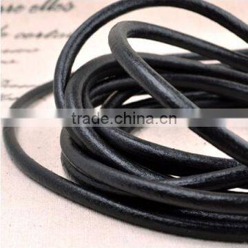 Factory Outlets OEM 10mm Black Round Leather Cord