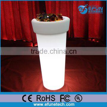 plastic waterproof decorative led vase planter pot,illuminated flower pot