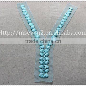 Wholesales Fancy Acrylic Beaded Collar Garment Accessories Ladies Fashion Beaded Neck Lace Collar Trim photo-5
