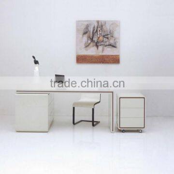 Modern Cream High Gloss Office Desk