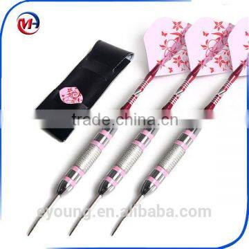 Steel Tip Darts With Pink Dart Flight Dart Shaft Darts set for lady girls