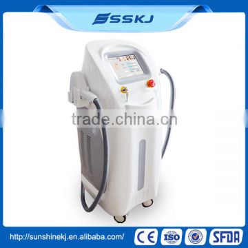 2 handles vertical salon use lightsheer diode laser/2015light sheer machine