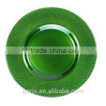 GRS Nice Green Glass Charger plates