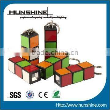 Rubik's cube led gift light keychain wholesale