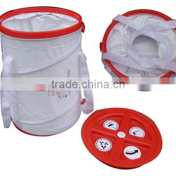 foldable pet food bin collapsible pet food container nylon dog food barrel