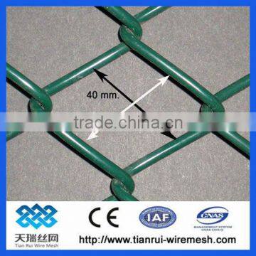 anping hot dipped galvanized PVC coated chain link wire mesh fence(15 years factory)