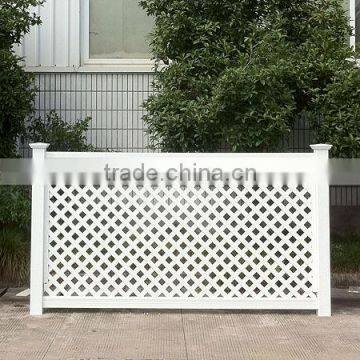 PVC Lattice Fence (4ft x 8ft, With Post and Rails)