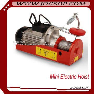 small overhead electric hoist/mini electric rope hoist/portable electric cable hoist high quality