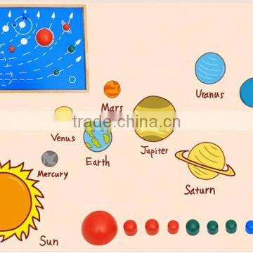 Wooden Baby Toy Montessori Puzzle Map Nine Stars in Solar System photo-6