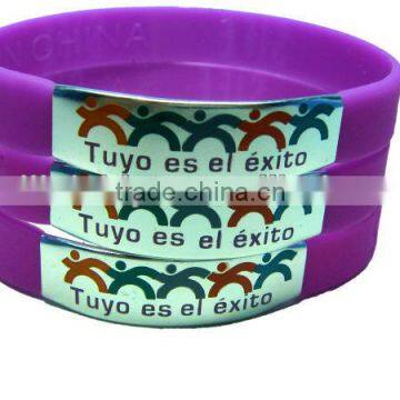 Vogue unisex silicone rubber bracelet id bangles and bracelets