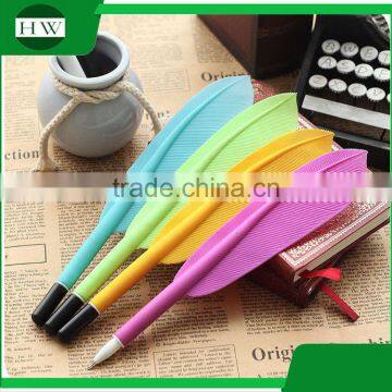 Promotional Wholesale Cheap Funny School Office Stationery Mini Plastic Feather Roller Ball Point Pen photo-3