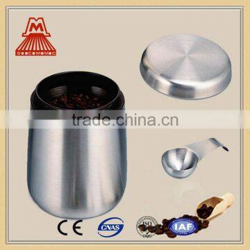 STAINLESS STEEL HOME COFFEE CANISTER /FOOD STORAGE CONTAINER WITH MAGNET LID AND SCOOP photo-4