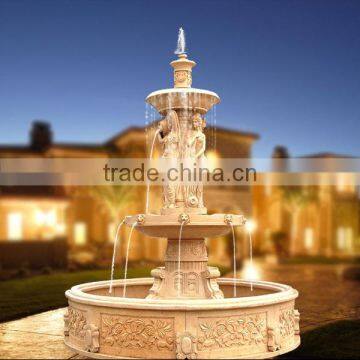 Egyptian Beige Marble Foutain With Lady Statue photo-2