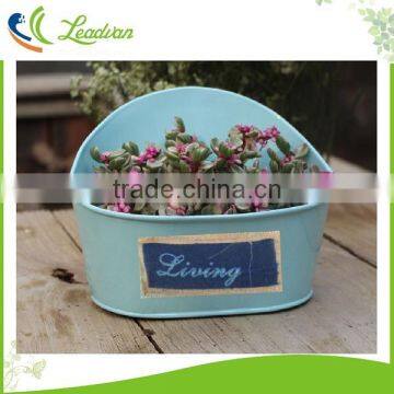 Half Round Plant Pots Cheap Metal Pots Planter Wholesale photo-2