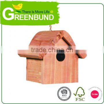 Bird House With Solar Light Small Wood Craft Wild Bird Care photo-2