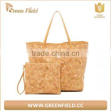 Fashion Womens Cork Leather Large Capacity Shoulder Bags Tote Handbag photo-3