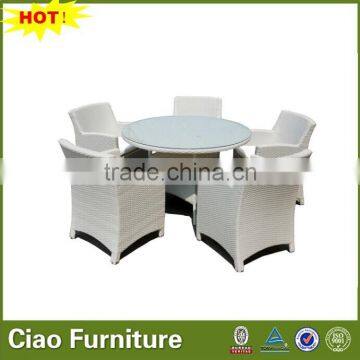 newest outdoor garden dining set UV-proof rattan dining set