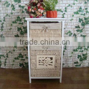 modern practical tall white wooden cabinet with 2 drawer