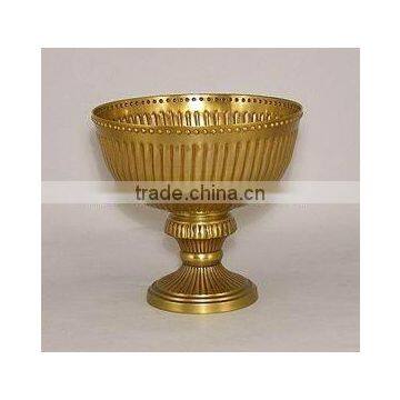 golden bowl design metal trumpet for flower decoration