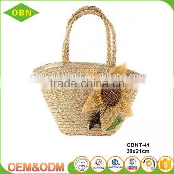 2017 new fashion hand craft women summer shoulder tote shopping sea beach straw bag