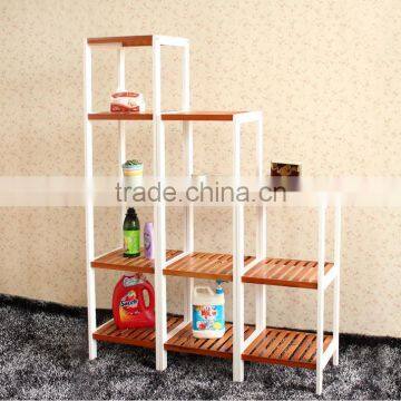 Contrast Colour Walnut Wood Shelf for Bath Room
