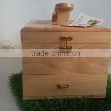 Solid wood folding box saving box